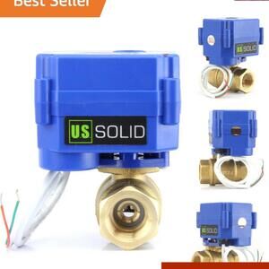 Reliable 1" Brass Automatic Return Valve, 9-24V AC/DC, Safe for Automation